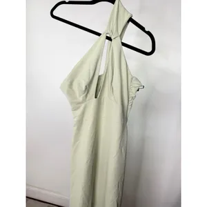 Katie May One Shoulder Keyhole Cutout Gown Sage Green Maxi Dress NWT thumbnail 5