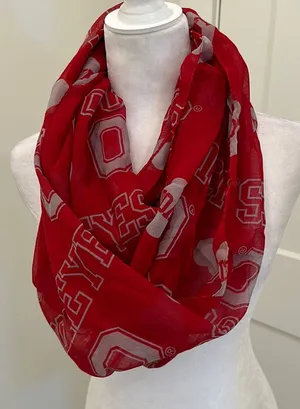NWOT Ohio State Lightweight Infinity Scarf Red thumbnail 1