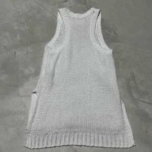 VTG Abercrombie Fitch Cream Knit Sleeveless Mock Neck Sleeveless Sweater Tank XS thumbnail 8