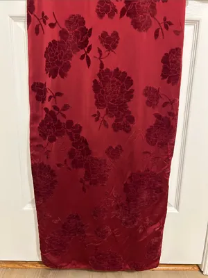 Reformation Frankie Scarlet Slip Maxi Dress Floral Velvet Burnout New Size 10 thumbnail 7