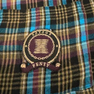 Savage X Fenty TIED UP TARTAN PJ RAW HEM SLEEP SHIRT Streetwear Comfy Medium thumbnail 9