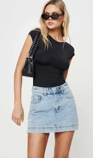 Princess Polly Gazelle Denim Skort thumbnail 1