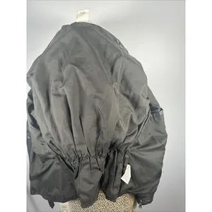 Boutique Europa Womens Leather Jacket Coat Black Moto‎ Biker Zip Belt 90s thumbnail 16