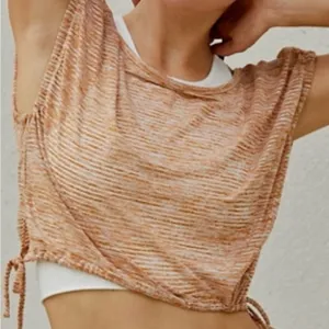 Free People Tried & True Striped Tee. Size Large thumbnail 1