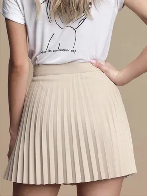 NWT Lulus Better Luck Next Time Pleated Vegan Leather Beige Size Large thumbnail 4