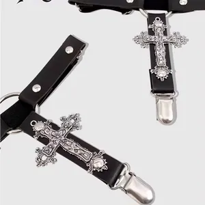 Black Gothic Leg Garters thumbnail 6