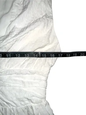 NWT Abercrombie & Fitch Textured Plunge White Mini Dress MEDIUM TALL thumbnail 7