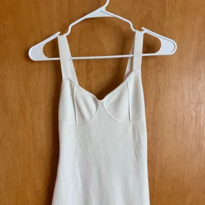 Abercrombie & Fitch Womens White Bodycon Midi Dress Sleeveless‎ Slit Size XSP thumbnail 2