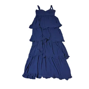NWOT Lulus SZ Large Sophisticated Occasion Navy Blue Bustier Lace-Up Maxi Dress thumbnail 3