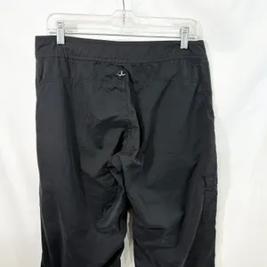 Prana Large Cargo Pants Black Hiking Straight Leg Outdoor USA VTG Y2K 1142 thumbnail 5