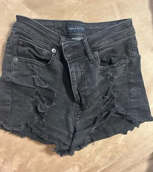 Aeropostale Black Vintage High Rise Jean Shorts 🖤 thumbnail 1