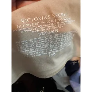 Victoria's Secret Plunge Bra 32D Tan Nude Padded Underwire thumbnail 3