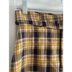 Capulet Belted Plaid Mini Skirt Womens Size XS Yellow Preppy Clueless Revolve‎ thumbnail 3