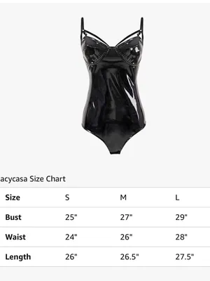 One Piece Halter Sexy Wet Look Leather Leotard Bodysuit in Black Tuzi Sz. Small thumbnail 9
