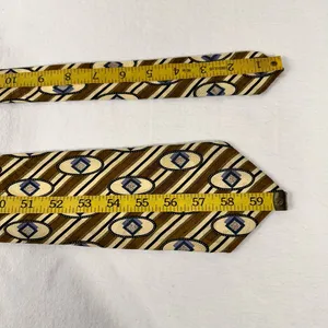 Mr. Eddie Wilmette Zanzara Men's Silk Tie Vintage Geometric Multicolor Necktie thumbnail 9