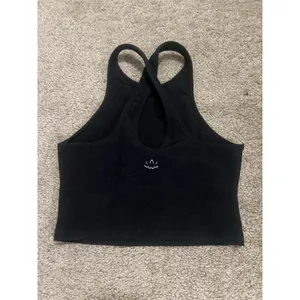 Beyond Yoga Studio Space Dye Cross Back Heather Black Gym Fitness Tank Top M thumbnail 5