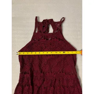 Xtraordinary Lace Maroon Mini Dress M Formal Special Occasion Cocktail Coquette thumbnail 6