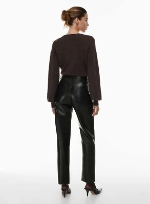 Aritzia Wilfred Melina Leather Pants Black thumbnail 2