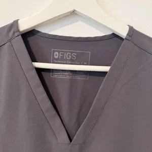 Figs Casma Scrub Top Size M Gray Three‎ Pocket V Neck Medical Hospital Corpcore thumbnail 4