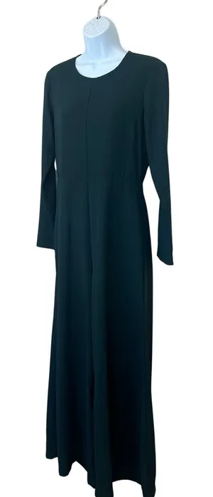 Adam Lippes Dark Green Wide Leg Jumpsuit SIZE 6 Long Sleeve Career Designer $528 thumbnail 1