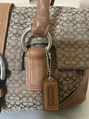 Coach Signature Mini Boston Shoulder Bag Leather Black Authentic Rare thumbnail 5
