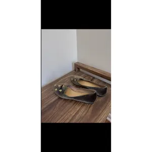 Talbots Olive Green‎ Velvet Fleur-de-lis Smoking Slippers Loafers Flats 7.5M thumbnail 6