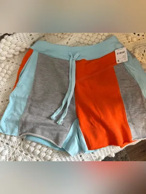 NWT Free People Piece Of Me Color-block Shorts in Heather Grey Combo thumbnail 5