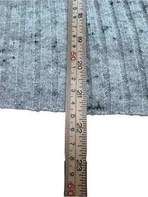 Madewell Gray Nep Merino Wool Blend Mock Neck Rib Knit Sweater Women’s Small Top thumbnail 8