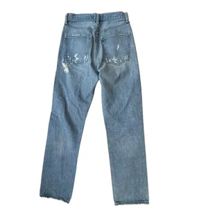 AGOLDE‎ 90s Jean Womens 23 High Rise Straight Leg Distressed Blue Denim Grunge thumbnail 3