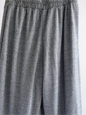 Anthropologie Maeve houndstooth plaid pleated wide-leg crop pants thumbnail 9