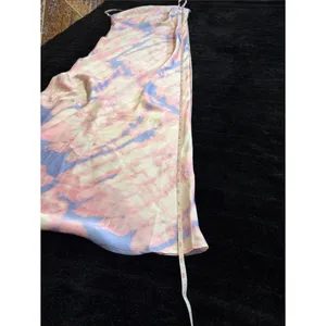 SNDYS Pastel Tie Dye Slip Maxi Dress Pink Blue Satin Feel Small thumbnail 7