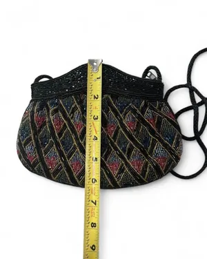 Vintage Beaded Bag Black thumbnail 7