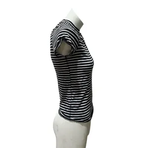Free People We The Free Women's Striped T-Shirt Black Size S thumbnail 6