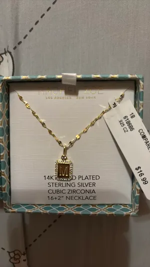 Rachel Zoe “M” initial necklace thumbnail 7