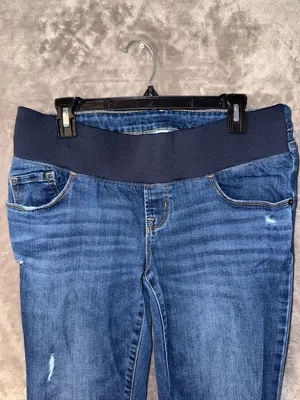 Old Navy Maternity Rockstar Super Skinny Jeans Size 8 Front Low Panel thumbnail 3