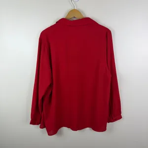 Woman Within Red Floral Embellished Beaded‎ Button Front Shirt Size 18/20 thumbnail 5