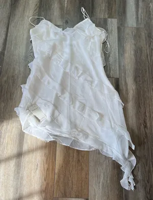 NWT Abercrombie & Fitch All-Over Ruffle Mini Dress thumbnail 3