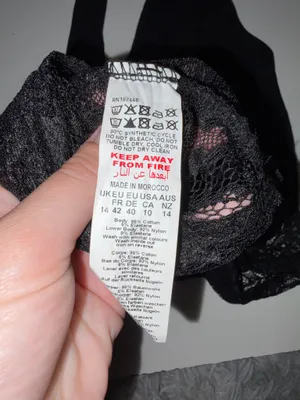 Lace Halter Top Black Size L thumbnail 5