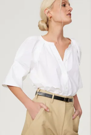 ALC Frank Chloe White Blouse | Size 4 thumbnail 1
