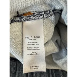 Rag & Bone Miramar Wide Leg Pants Blue Denim Print Distressed Cotton S/P 4028 thumbnail 5