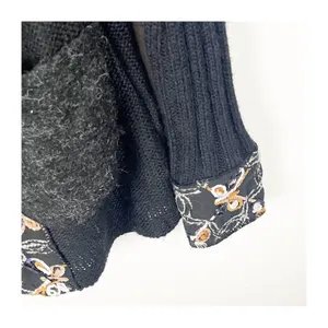 SIONI Black Long Sleeves Embroidered Details Long Sleeves Cardigan Small Boho thumbnail 11