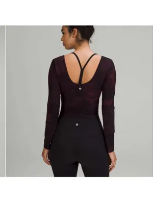 Lululemon Align Long Sleeve Shirt Diamond Dye Cassis Black Sz 4 thumbnail 8