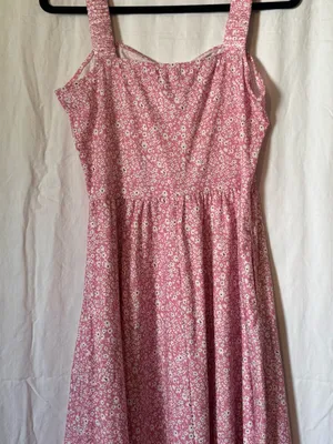 HUHOT Pink Floral Sleeveless Dress – Women’s Size L thumbnail 3