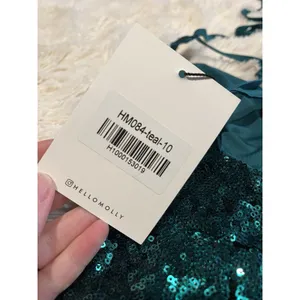 Green Sequin Hoco Dress By Hello Molly Size 6 Homecoming Cocktail NWT thumbnail 9