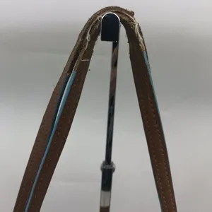 COACH Large Blue Brown Fabric Shoppers Tote thumbnail 4