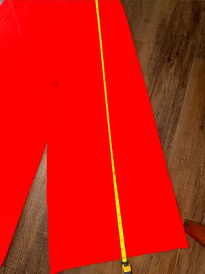 Theory high-waist wide-leg crop pants in a vibrant red thumbnail 5
