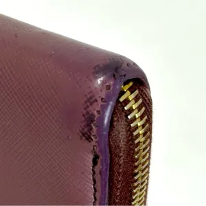 Prada Purple Saffiano Leather Zippy Wallet thumbnail 12