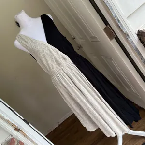Maeve Anthropologie Colorblock Midi Dress Black Beige Smocked‎ Waist Womens M thumbnail 9