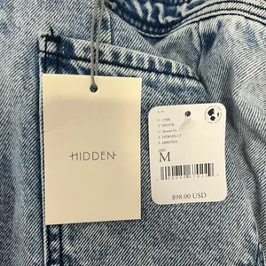 Hidden Denim X Free-people Collab Women's Blue Dungarees-overalls Size Medium thumbnail 4