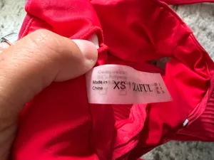 Zaful Bright Red Bandeau Bikini Set with Tie Sides thumbnail 2